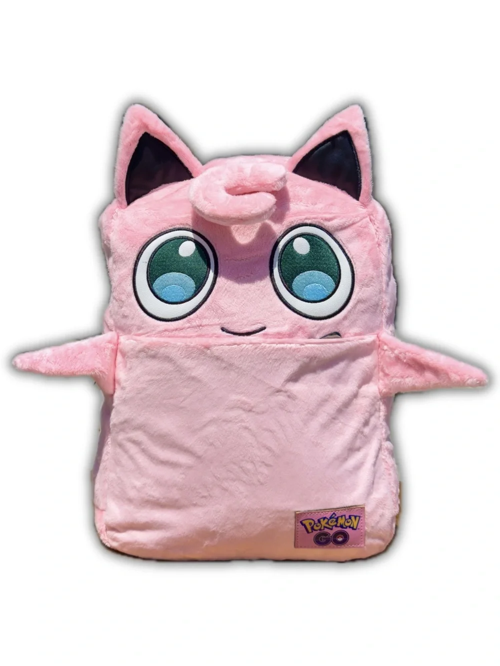 NEW Jigglypuff Pokemon GO Faux Fur Plush Back to School Bag Student Backpack